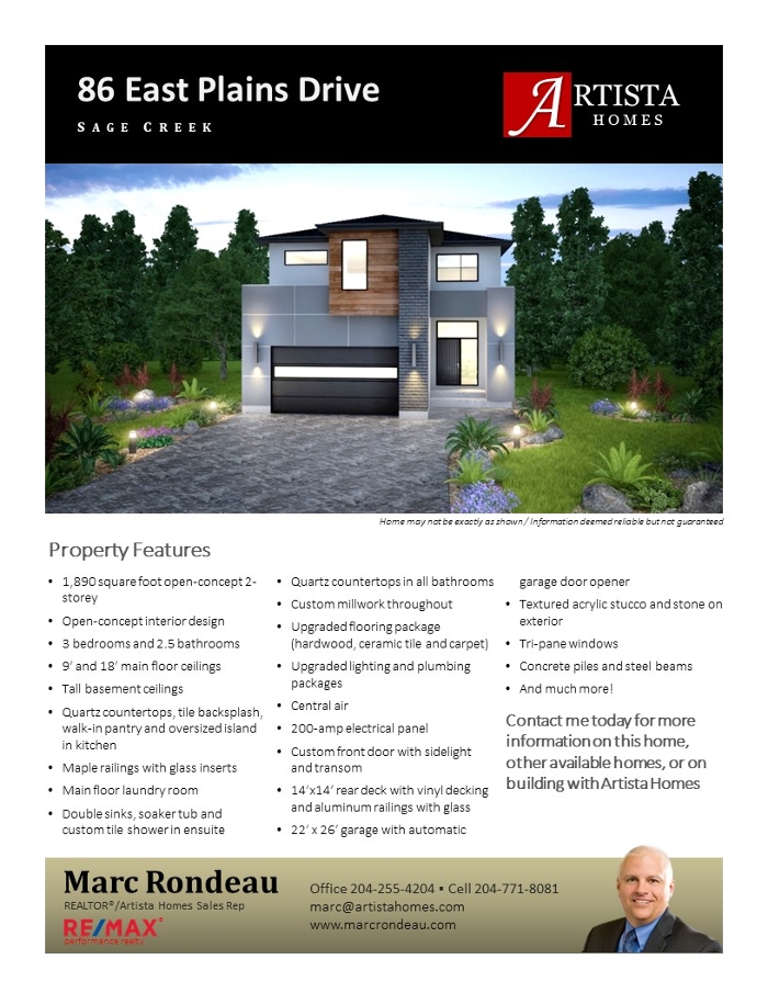 Open concept two-storey in Sage Creek