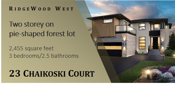 Show home on Chaikoski Court in RidgeWood West Winnipeg